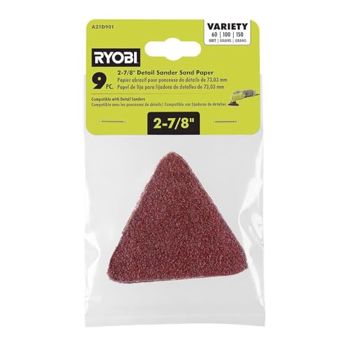 Papier abrasif RYOBI ponceuse de détail 2-7/8" pour lisser les angles coincés