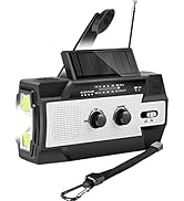 UNIQUEBELLA Solar Radio, Tragbare Notfall Kurbelradio AM/FM 4000mAh&8000mAh Wiederaufladbare Dyna...