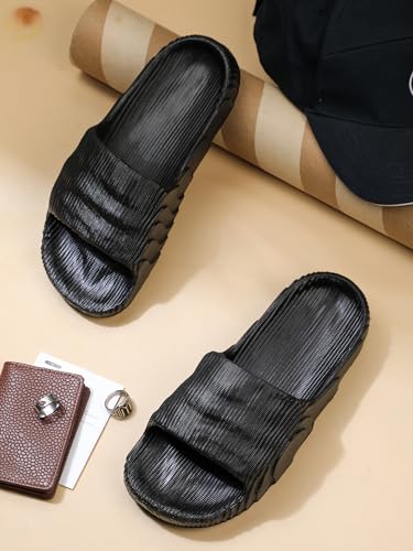 Image of Greentech Men Casual Flip Flop Sliders | Stylish Trendy Lightweight Slides | Casual & Comfortable Waterproof Slides | For Everyday Use