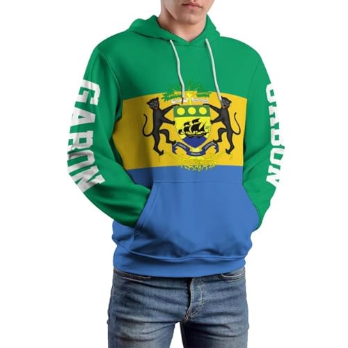 Sweat pull Gabon homme à capuche cadeau idéal pour célébrer la culture