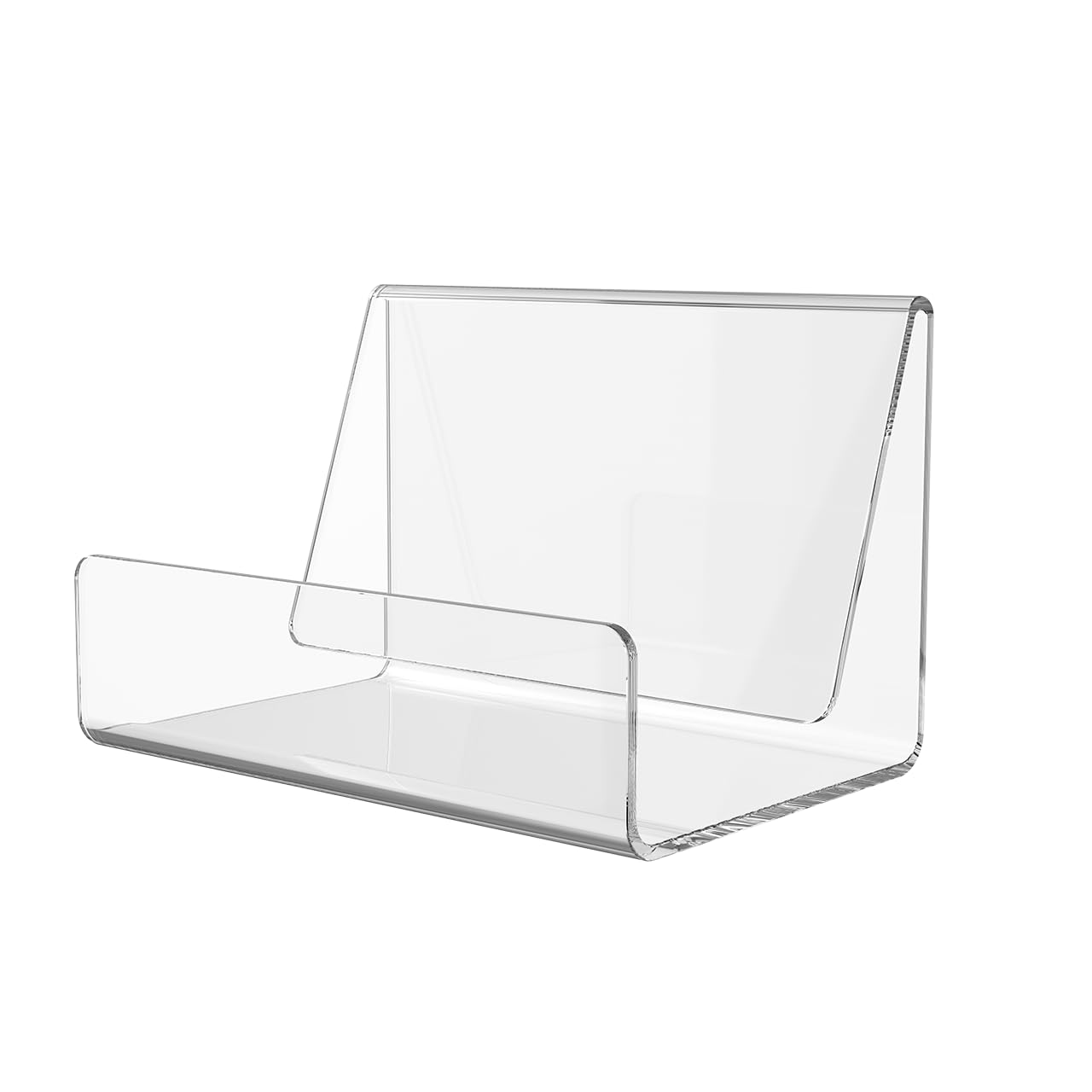 Marketing Holders Business Card Holder Acrylic Clear Holds 3.5" x 2" with Open Sides Pocket Capacity Approx 75 Cards Counter Stands Gift Card