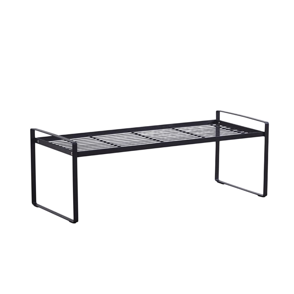 Parliky Shelf Black Wrought Iron Storage Rack for Kitchen Seasoning Bowls Pots Symmetric Design User Friendly High Temperature Paint for Home Restaurant Use