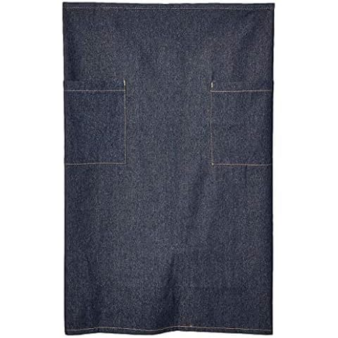 Chef Code Unisex's Waist Tie Denim Apron Overalls, Blue, One Size Cover