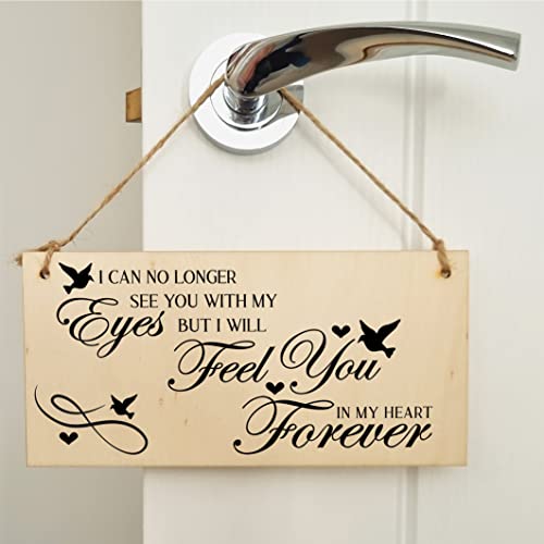 The Plum Penguin No Longer See You Feel You in my Heart Forever Sympathy Memory Handmade Wooden Hanging Wall Plaque Sentimental Gift - Image 4
