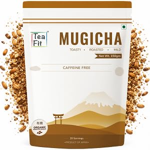 TeaFit Roasted Barley Tea Japanese Mugicha No Caffeine, Gut Wellness Drink 150g-image-6