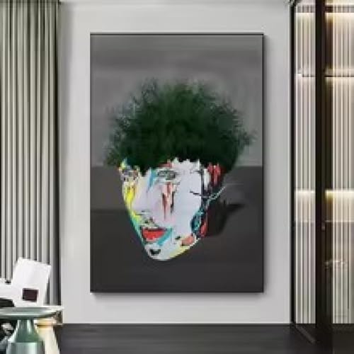 Art moderne affiche portrait surréaliste peinture murale salon