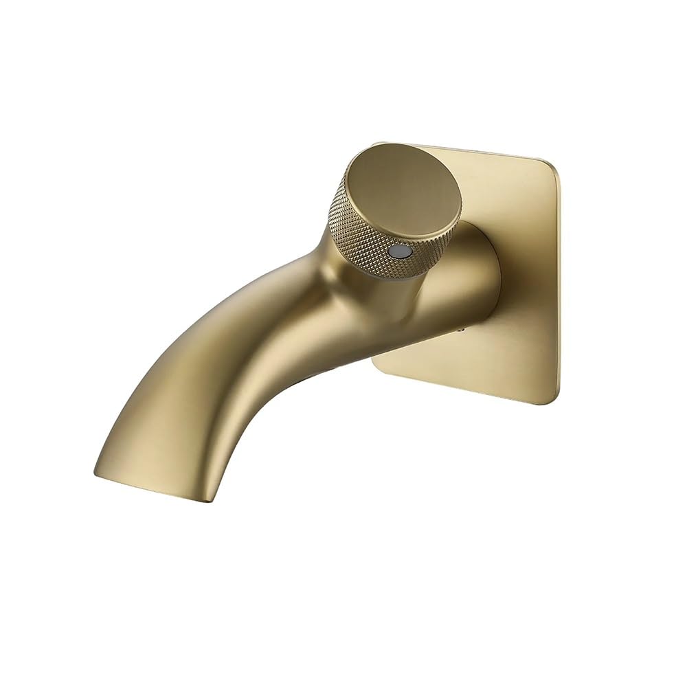 Blyqxs One Color Basin Faucets Concealed Nickel Gold Hot And Cold Concealed, Integrated Hidden Embedded Waterfall Into The Wall Faucet Ey-D02