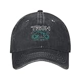 MCDOPEXMN Trons Cowboy Baseball Cap Unisex Vintage Classic Water Wash Adjustable Denim Hat Black