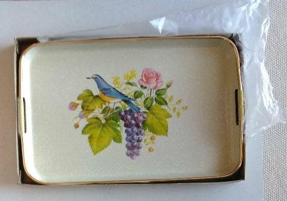 幸せを呼ぶ青い鳥 | のんほいプチフォトコン レトロ長手盆