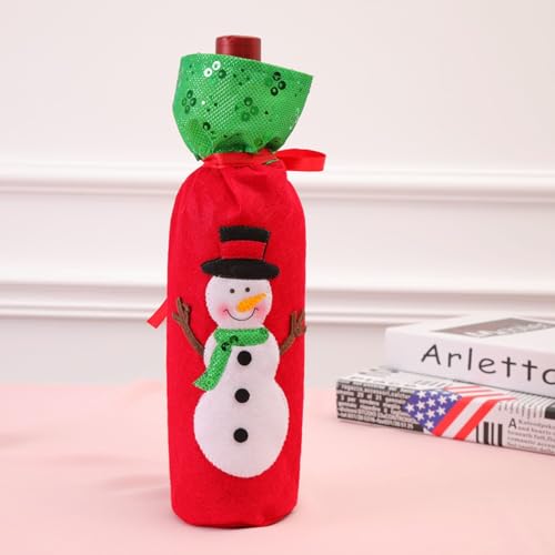 Fundas navideñas de botellas de vino para regalar y decorar cenas 4