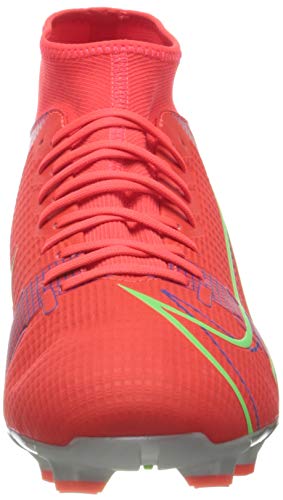 Image of Nike Unisex's Football Soccer Shoe, Bright Crimson Metallic Silver, 11