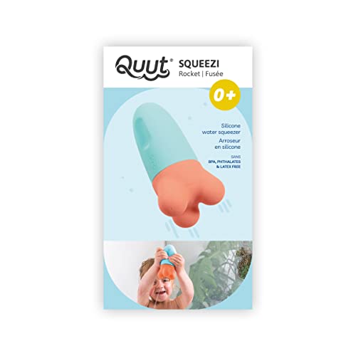 QUUT Squeezi Rocket Water Squeeze Toy - Soft Squeeze Bath Toy for...