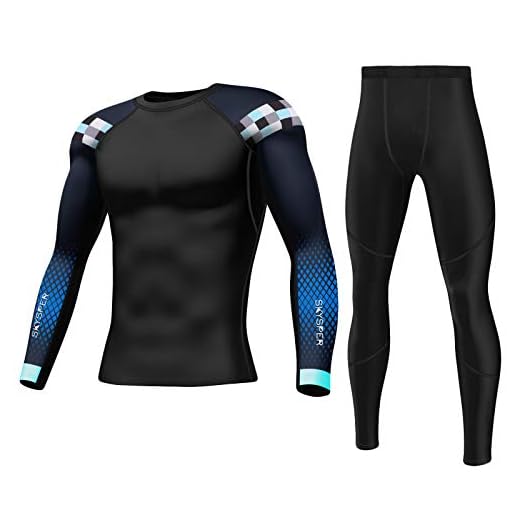 SKYSPER Ropa Interior Térmica Hombre Conjuntos Térmicos Camiseta Térmica Manga Larga Pantalones Largos de Compresión Hombre Deportes Termo Invierno Otoño para Running Esquí Montaña Ciclismo Fitness
