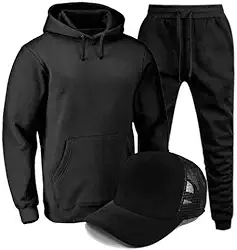 Conjunto Moletom Masculino Canguru e Calça Moletom Jogger + Boné