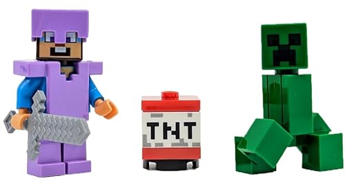 LEGO Minecraft: Steve Minifigure with Creeper and TNT - Ages 6+
