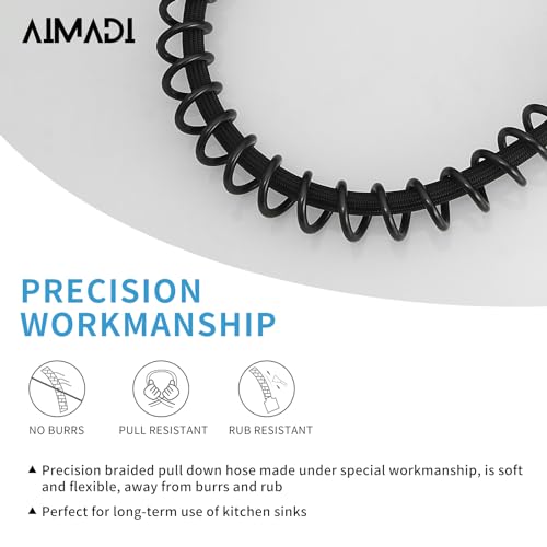 Image of AIMADI Oil Rubbed Bronze Kitchen Faucet,Commercial Kitchen Sink Faucet | Modern Single Handle Single Hole Kitchen Faucets with Pull Down Sprayer