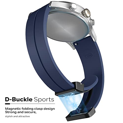 Image of Magnetic Watch Band 16mm 18mm 19mm 20mm 22mm - Quick Release - Skin-Friendly Soft Silicone Sport Watch Band for Men Women, Magnetic Folding Clasp Silicone Strap