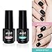 ab gel Set Matte Top Coat High Gloss Top Coat + Base Coat 2pcs, Soak Off UV LED Gel Nail Polish Quick Dry and Long Lasting (4Pcs 5ml)