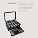 WOLF Windsor 10-Piece Watch Box with Drawer, Black - Features 10 Watch Compartments, Eight Ring Rolls & 17 Jewelry Compartments - Vegan Leather Exterior