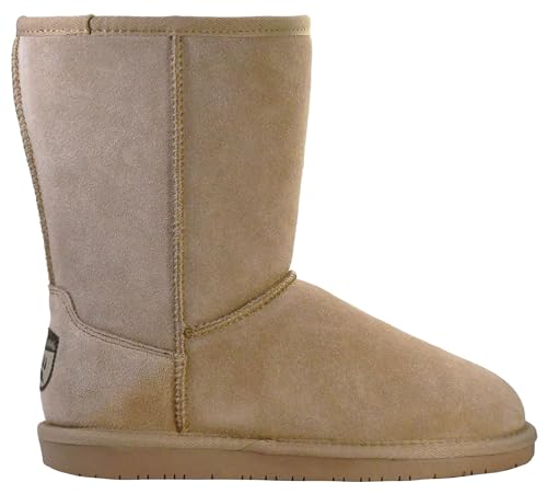 BEARPAW Women's Emma Short Boot, Birch, 6 M US