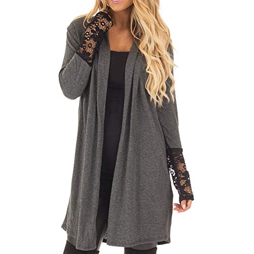 Preisvergleich Produktbild Felicove Damen Mode Strickjacke,Weihnachten Kleider Herbst Mäntel Jacken Schulterfrei Oberbekleidung Baumwolle Oberteile Solide Damen Bluse Blumen Chiffonhemd Warme Outerwear Dick Damen Strickjacke