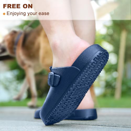 Image of KEMISANT Women Clogs,Comfortable Mules Sandals Slippers Nurse Garden Shoes Unisex for Men Cushioned Support