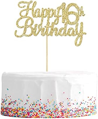 Gyufise 3Pcs Gold Happy 80th Birthday Cake Topper Glitter 80th Birthday Cake Pick Cheers to 80 Years Old Eighty Fabulous Cake Decorations for 80th Birthday Theme Party Supplies