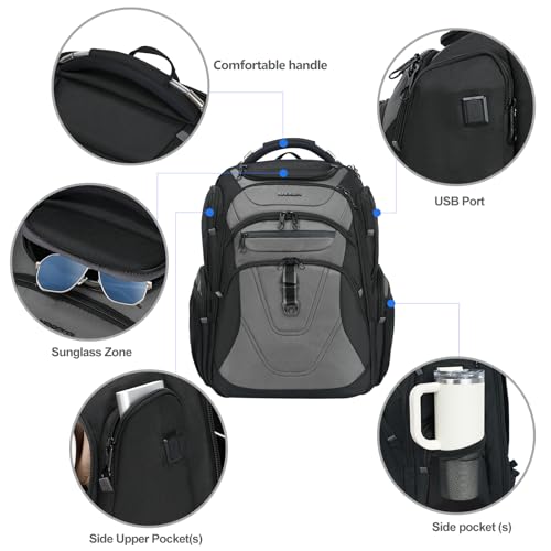 Image of KROSER TSA Friendly Travel Laptop Backpack 17.3 Inch