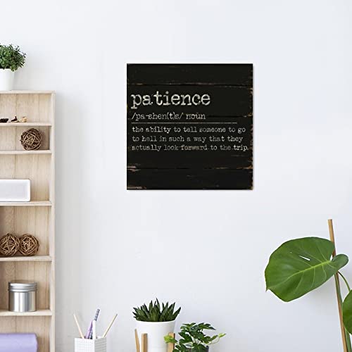 Panneau bois Patience déco murale 30cm pour salon - 4