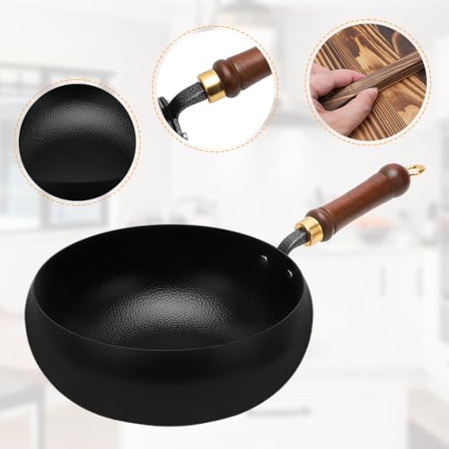 Poêle en fer forgé Gohytal artisanale non revêtue à ventre bombé - 6