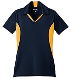Sport-Tek Women's Side Blocked Micropique Sport Wick Polo XXL True Navy/Gold