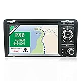 Android 9.0 Autoradio Compatible para Audi A3 (2003-2011) Coche Navegacion | 4G/64G | GPS 2 Din | LIBRE Cámara trasera & Canbus | Soporte WLAN Mirror-Link DAB+ 3G/4G HDMI 4K Video Bluetooth Carplay SD