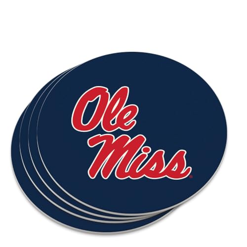 Graphics & More University of Mississippi Primary Logo Novelty Coaster Set