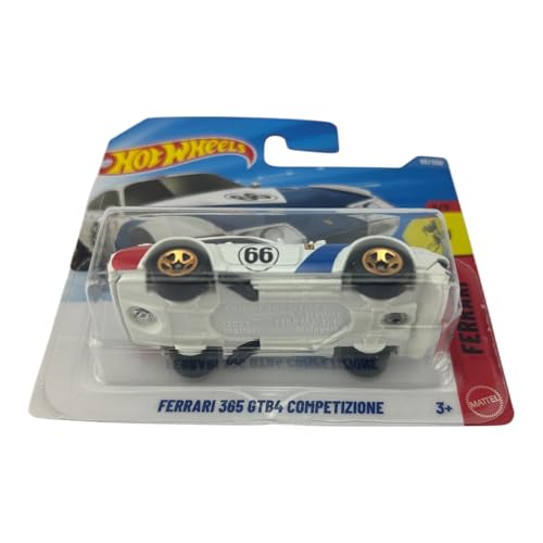 Image of Hot Wheels Ferrari 365 GTB4 Competizione [White] 2 /5, 62 /250, 1:64 Scale Diecast Toy Vehicle