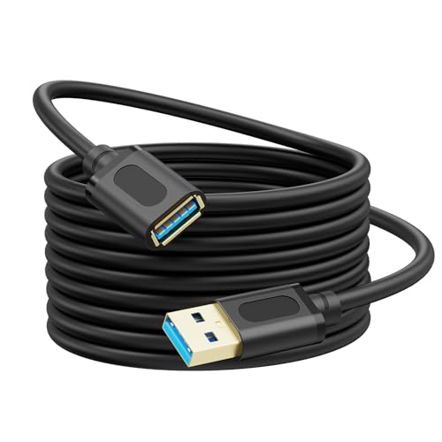 Jelly Tang USB 3.0 Extension Cable 15Ft, USB 3.0 Male to Female Lead with Signal Amplification...