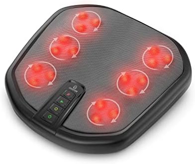 COMFIER Shiatsu Foot Massager Machine,Kneading Foot and Back Massager with Heat,Heated Foot Warmer,Feet Massager for Pain Relief,Plantar Fasciitis,Fit All Foot Size,Gifts for Dad/Mom