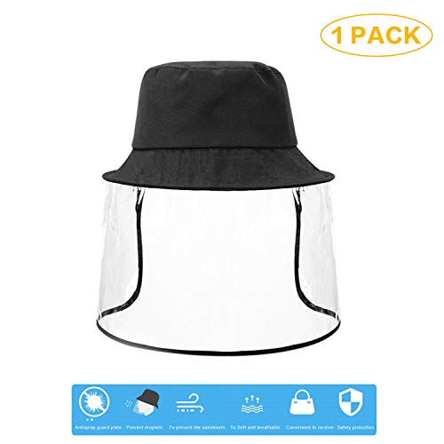 Sopplea Safety Face Shield Protective Bucket Hat, Anti Spitting and Anti Saliva Fog