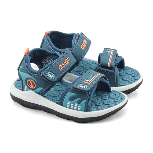 Image of ASIAN Henry-02 Kids Sports Sandals for Boys & Girls | Lightweight Sports Sandals with Soft Cushioning | Velcro Straps & Anti-Slip Grip Sole
