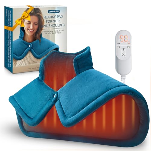 Image of Heating Pad for Neck Shoulders Back, Electric Heat Pads, Weighted Heated Wrap for Daily Relax 6 Heat Settings 4 Auto Timers, Birthday Gifts for Women Men Mom Dad Wife Husband, 24 inchx33 inch, ETL Certified