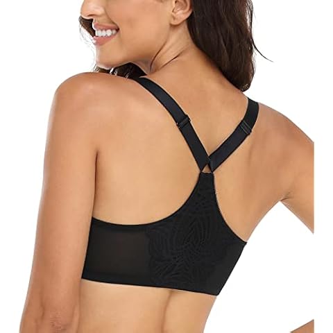 Lemorosy Women's Lace Racerback Front Closure Bra Cover