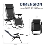 Towallmark Zero Gravity Chairs Set of 2, 160°Adjustable Folding Recliner - Image 3