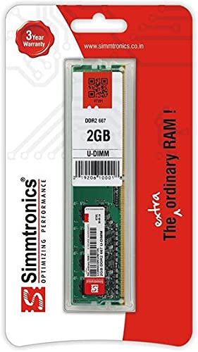 Simmtronics 2GB DDR2 Ram for Desktop (U-DIMM 667 Mhz) with 3 Years Warranty (B09HNX1NS4) Amazon Price History, Amazon Price Tracker