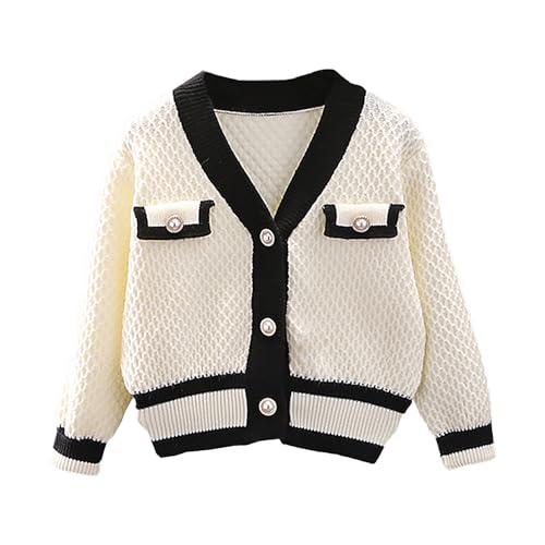 Image of Toddler Girls Cardigan Sweater Button Knit Sweater Kids Winter Coat Size 2-7T