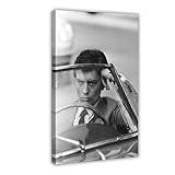 Poster Alain Delon (13) sur toile pour décoration de chambre à coucher, bureau, chambre, cadeau 20 x 30 cm