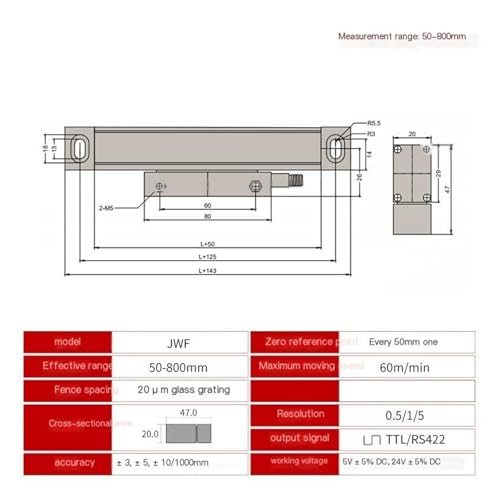 Table affichage numérique balance optique JWF5 pour rectifieuse de surface - 5