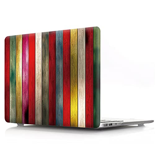 Carcasa MacBook Pro 16 de diseño elegante patrón madera para portátiles M1 M2 M3 M4 y teclado Q 1