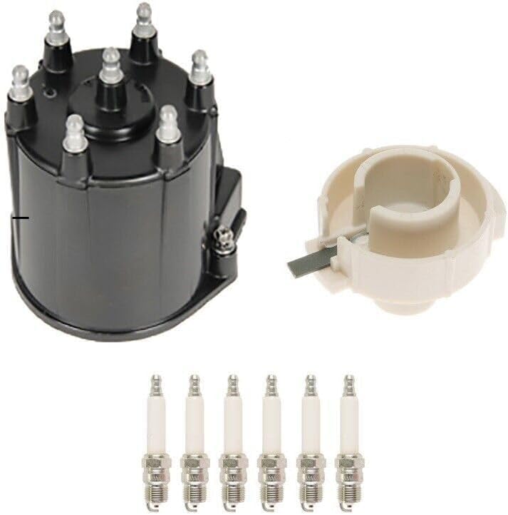 Replacement Distributor Rotor Cap and Spark Plugs Kit For GMC Typhoon 4.3L VIN Z 92-93