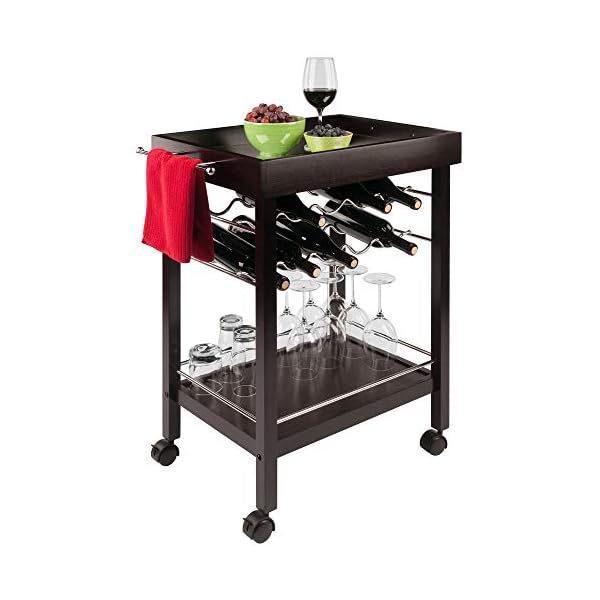 Winsome Wine Storage, Wood, Dark Espresso, FURNITURE - Image 8