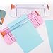 A4 Size Paper Cutter with Scale, 15 Inch x 5.6 Inch Pink Paper Guillotine for Coupon, Label, Cardstock, and Scrapbooking Craft for Office and Home (Pink)
