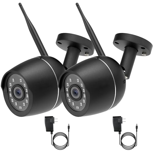 GOAOFOEOI 2 Pack 1080P WiFi Wired Home Security Cameras Outdoor
